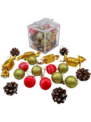 KİKA Yılbaşı Süsü Karışık Pvc Kutuda 18LI