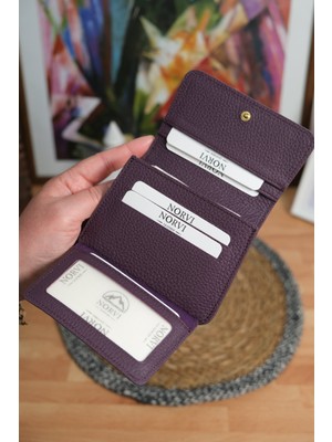 Norvi Leather Çok Bölmeli Hakiki Deri Kartlık Cüzdan