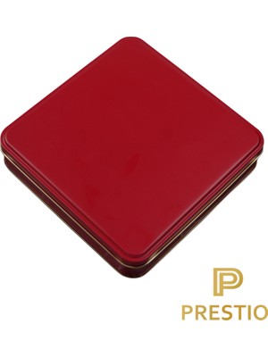 Prestio Kırmızı Metal Kutu 192 x 192 x 45H mm