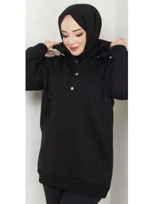 S7v7n Exclusive Çıkarabilir Kapşonlu 3 Iplik Şardonlu Sweatshirt