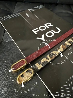 Fiori 2'li Ithal Oval Gold Tokalı Ince Kemer, Pantolon Kemeri, Gömlek Kemeri, Ceket Kemeri