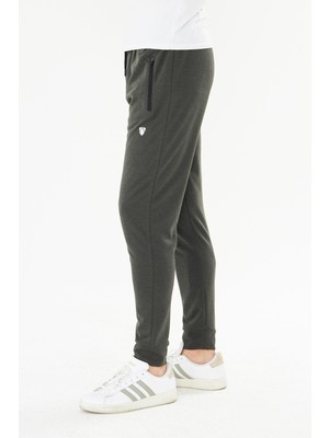 Marco Ferry Erkek Pamuklu Pike Fermuarlı Cepli Eşofman Altı Haki 5478-H