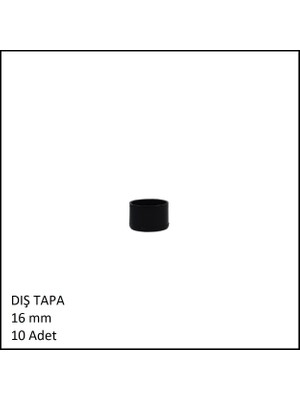 Tapa, Plastik Sandalye, Profil Tapası Ø16 mm Dış 10 Adet