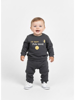 Butik Erkek Bebek %100 Pamuklu Alt - Üst 2'li Eşofman Takımı