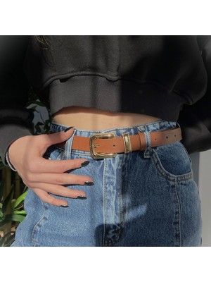 Fiori Gold Tokalı Kararmaz Kadın Pantolon Kemeri, Ceket Kemeri, Elbise Kemeri, Gömlek Kemeri