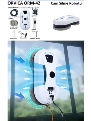 TeknoClass Orm-42 Akıllı Cam Silme Robotu Vakumlu Cam Silme Cam Temizleme Robotu