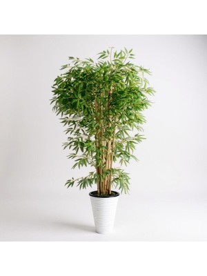 Erhan Flowers -Extra Yoğun Yapraklı Salon Bitkisi Yapay Bambu Ağacı 150 cm