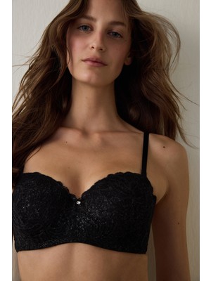 Penti Lotus Lace Sütyen Kadınlar İçin Şık Tasarım Standart Kalıp Polyester %94, Elastan %6