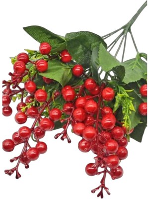 Erhan Flowers Yapay Çiçek 7 Dallı Yapay Kokina Bitki Demet Çiçek Yılbaşı Özel