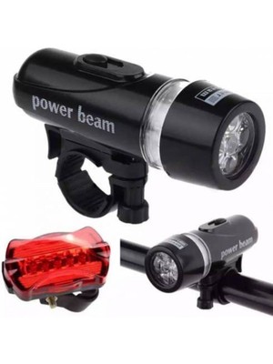 Canderel LED Bisiklet Lambası Feneri Ön Far Arka Stop Işık Aydınlatma Seti