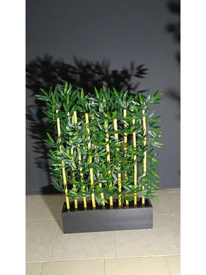 100 cm Mdf Siyah Saksıda 100 cm Bambu Seperatör