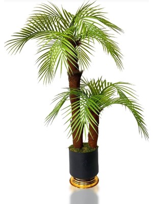 Erhan Flowers Yapay Agaç 100 cm Palmiye Metal Şık Saksıda