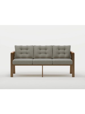 Elmas 3'lü (Gri) Metal Gövde Balkon-Bahçe-Kafe,çay Seti,koltuk Takımı,oturma Grubu,ofis Koltuğu