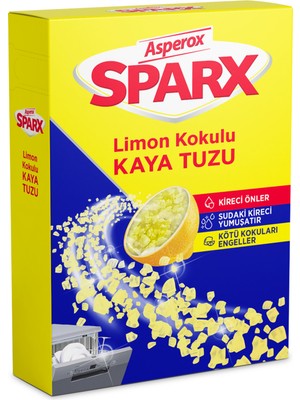Asperox Sparx Limon Kokulu Bulaşık Makinesi Kaya Tuzu 1, 5 kg