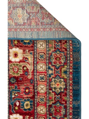 Akbel Halı Kybele Kyb 05 Navy Kırmızı Klasik Yıkanabilir Otantik Salon ve Oturma Odası Halısı