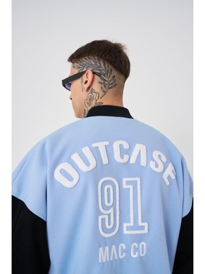 Machinist Erkek Out Case 91 Oversize Bomber Ceket Açık Mavi