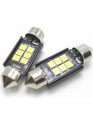 Femex Platinum 36MM Sofit 6 Smd 3030 Chip LED Ampul Aktif Canbus