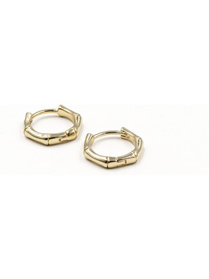 Sose Moda Kemik Model Halka Küpe - Xuping Gold, Anti-Alerjik, 13 mm