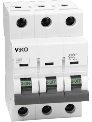 Viko 3X125 Amper 3 Fazlı C Tipi 10 Ka Otomatik Sigorta