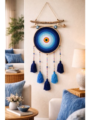 Makromenis Nazar Boncuğu Nazarlık Düşkapanı Kapı Süsü Duvar Süsü