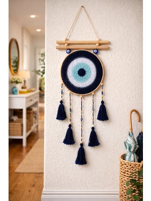 Makromenis Nazarlık Düşkapanı Nazar Boncuğu Kapı Süsü Duvar Süsü Dreamcatcher
