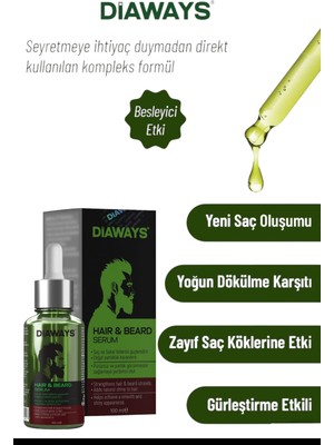 Diaways Saç Sakal Beslemeye Ve Kalınlaştırmaya Yardımcı Serum Yağı