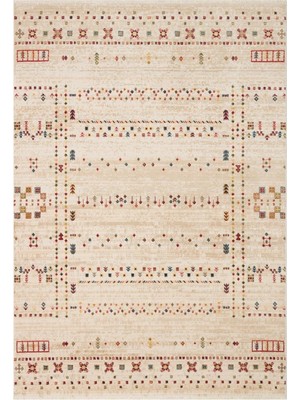 Akbel Halı Kyb 06 Cream Xw  - Kybele Xw - Sıcak Renk Tonlu Otantik Makine Halısı - Cream - 80*150