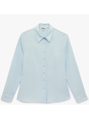 Koton Düğmeli Uzun Kollu Klasik Yaka Gömlek