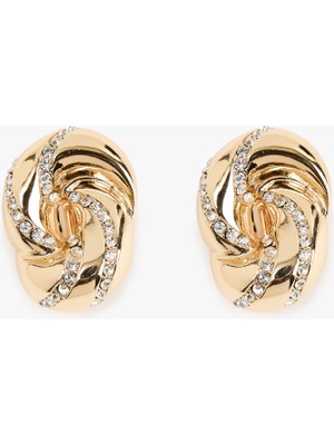 Taş Detaylı Spiral Küpe - Koton x Melis Ağazat