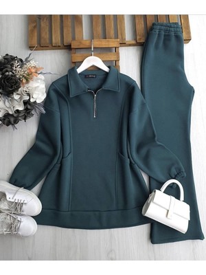 Trendparis Üç Iplik Yarım Fermuar Detaylı Takım