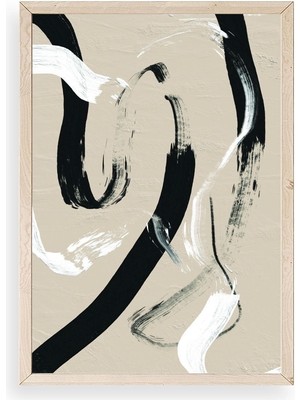 Yazline Global Soyut Ahşap Çerçeveli Tablo 50 x 70