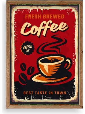 Yazline Global Kahve Ahşap Çerçeveli Tablo 17 x 23