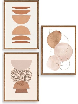 Yazline Global Modern Üçlü Ahşap Çerçeveli Tablo 40 x 60