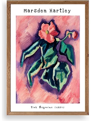 Yazline Global Marsden Hartley Ahşap Çerçeveli Tablo 50 x 70