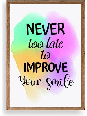 Yazline Global Motto Ahşap Çerçeveli Tablo 50 x 70