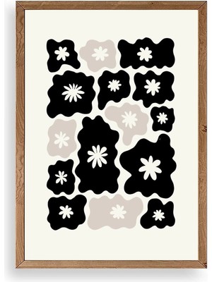 Yazline Global Çiçek Ahşap Çerçeveli Tablo 50 x 70