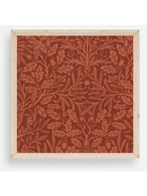 Yazline Global Yaprak Ahşap Çerçeveli Tablo 23 x 23