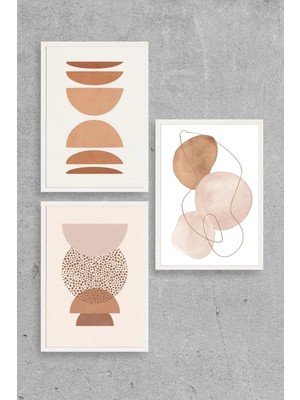 Yazline Global Modern Üçlü Ahşap Çerçeveli Tablo 50 x 70