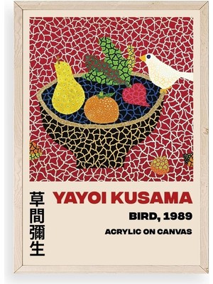 Yazline Global Yayoi Kusama Ahşap Çerçeveli Tablo 23 x 30