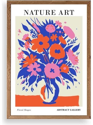 Yazline Global Çiçek Ahşap Çerçeveli Tablo 50 x 70