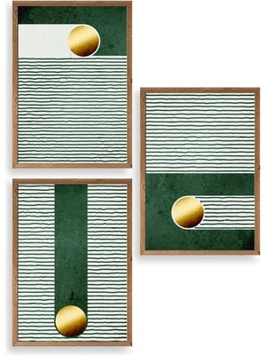 Yazline Global Soyut Ahşap Çerçeveli Tablo 50 x 70