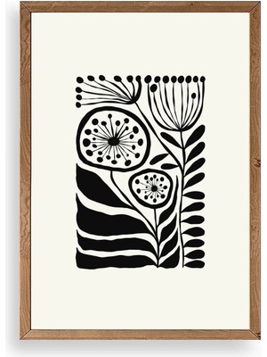 Yazline Global Çiçek Ahşap Çerçeveli Tablo 30 x 42