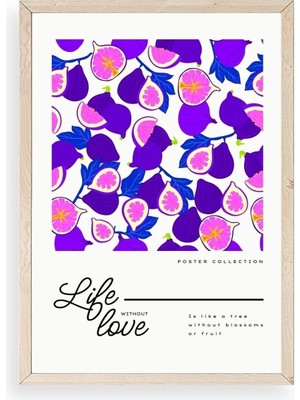 Yazline Global Incir Ahşap Çerçeveli Tablo 30 x 42