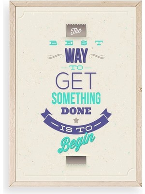 Yazline Global Motto Ahşap Çerçeveli Tablo 30 x 42