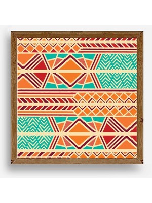Yazline Global Motif Ahşap Çerçeveli Tablo 50 x 50
