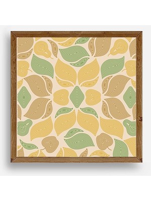 Yazline Global Desen Ahşap Çerçeveli Tablo 42 x 42