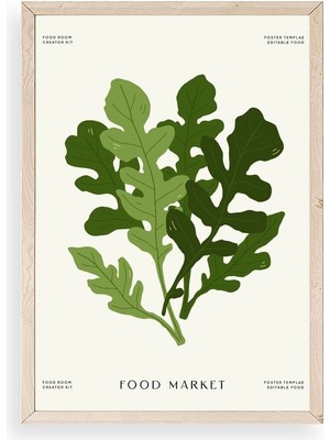 Yazline Global Yaprak Ahşap Çerçeveli Tablo 50 x 70