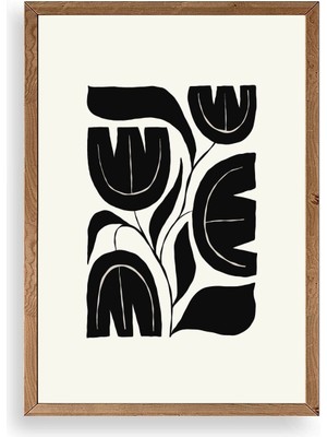 Yazline Global Çiçek Ahşap Çerçeveli Tablo 23 x 30