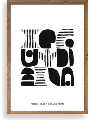 Yazline Global Soyut Ahşap Çerçeveli Tablo 50 x 70