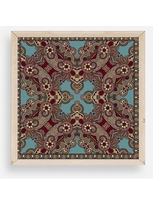 Yazline Global Desen Ahşap Çerçeveli Tablo 42 x 42
